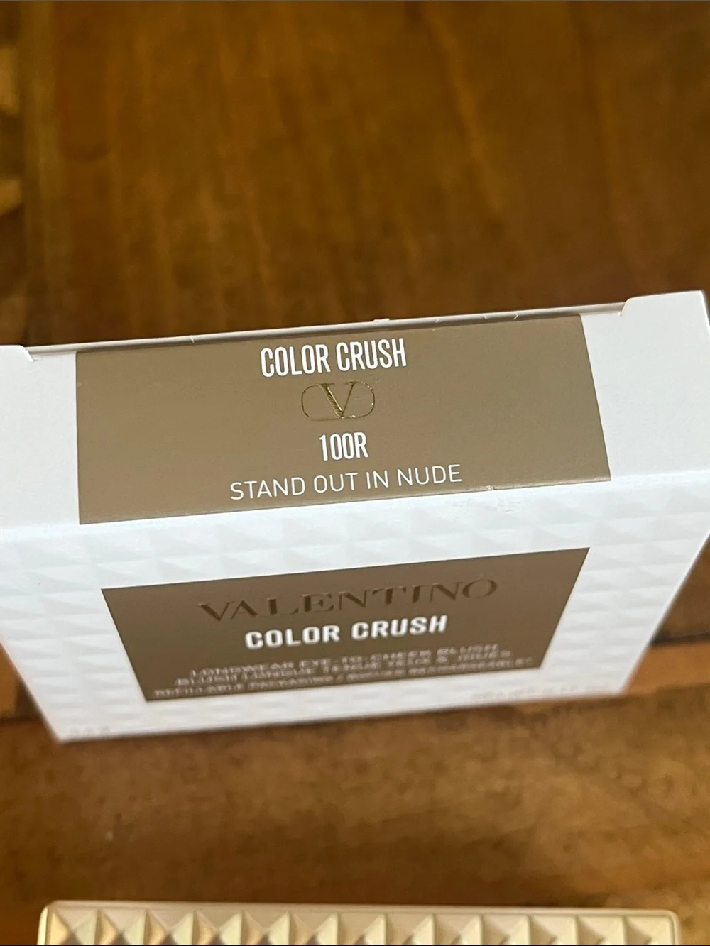 Valentino Color Crush Blush Compact — 100R Stand Out In Nude